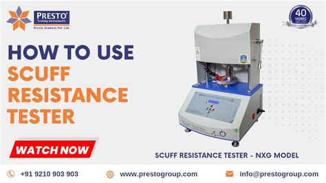 presto scuff resistance tester|presto scuff tester.